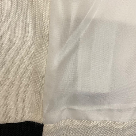Vintage Precis Petite White and Black 100% Linen Blazer Jacket - Picture 8 of 11